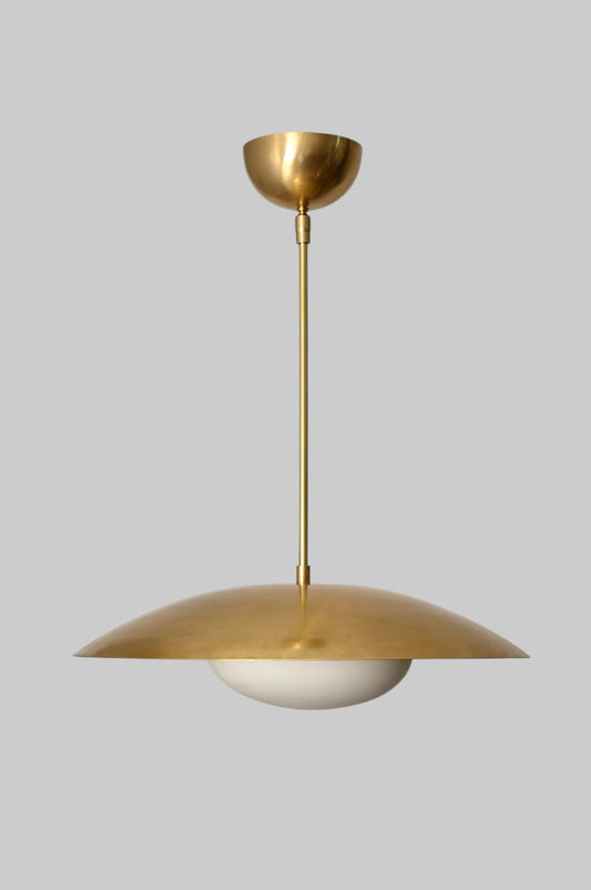 Handmade Brass Flush Mount Pendant Light – Mid-Century Modern Ceiling Lamp – Aldorno Design for Dining & Living Rooms