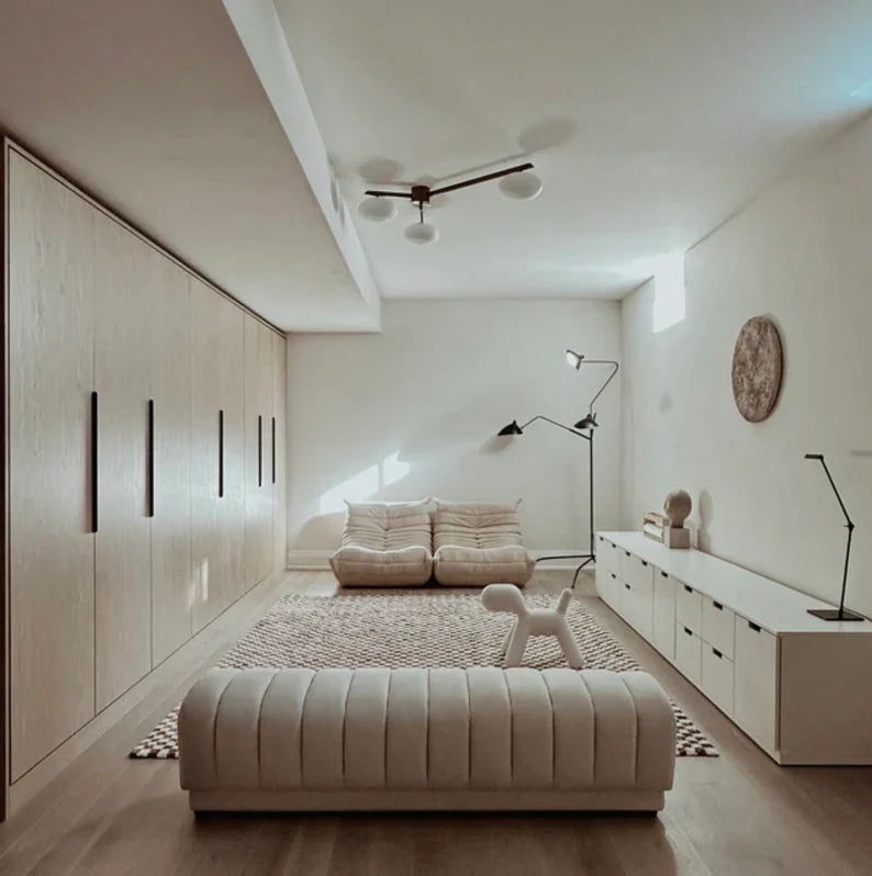 Mid-Century Modern 3-Light Flush Mount – Lelli Style Brass Ceiling Light: