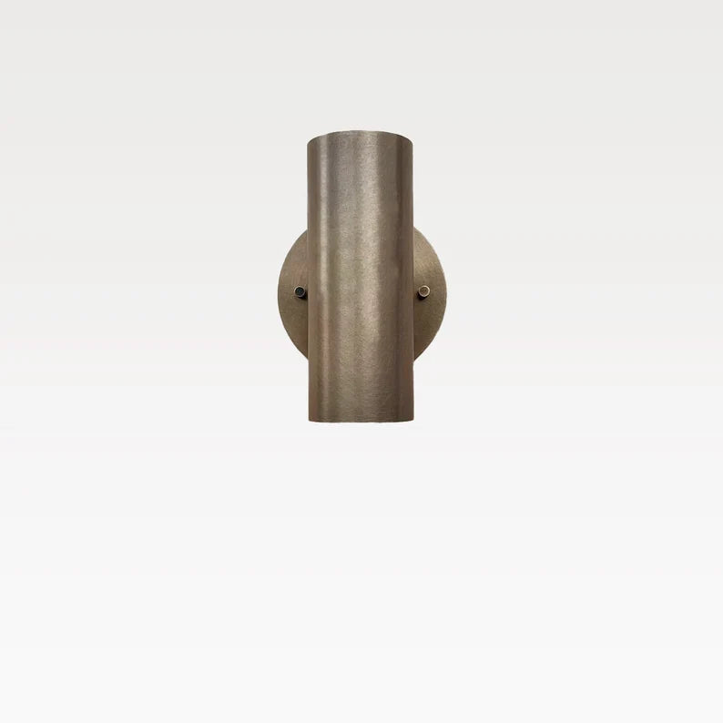 Up and Down Light – Handcrafted Brass Cylinder Wall Sconce | Luxe Mid-Century Modern Accent Light