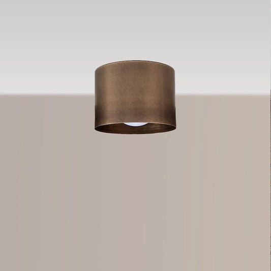 Mid Century Brass Ceiling Light – Handmade Solid Brass Flush Mount Fixture | Luxe Vintage Spotlight