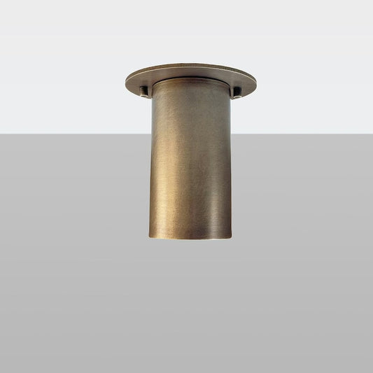 Antique Brass Ceiling Spot Light – Modern Semi Flush Cylinder Fixture | Solid Brass Accent Lighting for Hallways, Kitchens, Living Spaces