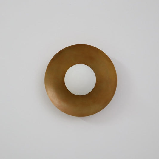 Modern Brass Dish Wall Lamp Curved Wall Light for Ambient Accent Lighting