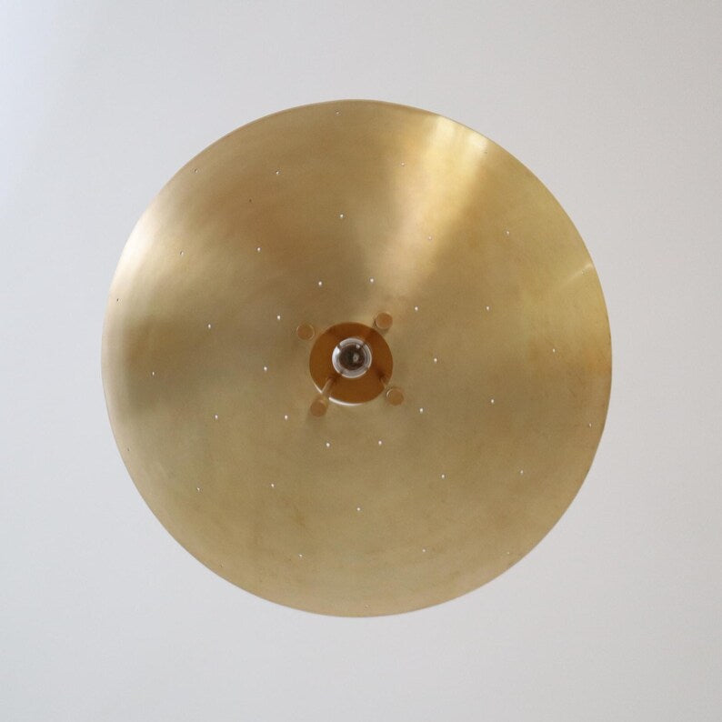 Handcrafted Brass Dome Pendant Light – Modern Mid-Century Ceiling Fixture
