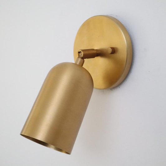 Minimalist Brass Wall Sconce – Sleek Modern Accent Light with Adjustable Shade