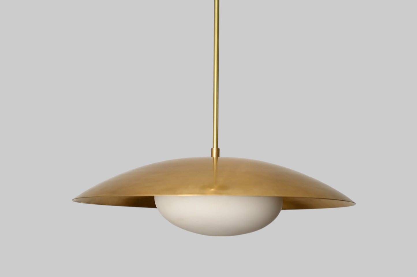 Handmade Brass Flush Mount Pendant Light – Mid-Century Modern Ceiling Lamp – Aldorno Design for Dining & Living Rooms