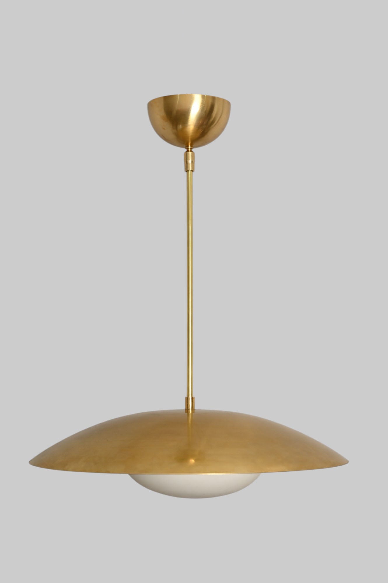 Handmade Brass Flush Mount Pendant Light – Mid-Century Modern Ceiling Lamp – Aldorno Design for Dining & Living Rooms