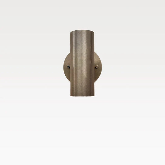 Up and Down Light – Handcrafted Brass Cylinder Wall Sconce | Luxe Mid-Century Modern Accent Light