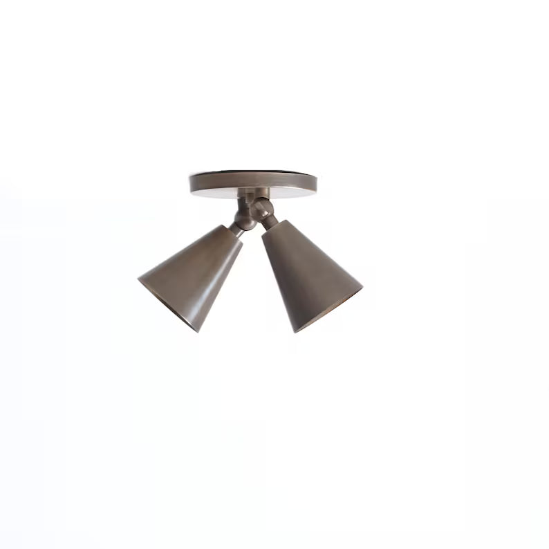 Directional Brass Ceiling Spotlight No.100-1 – Modern Flush Mount Light | UL Listed