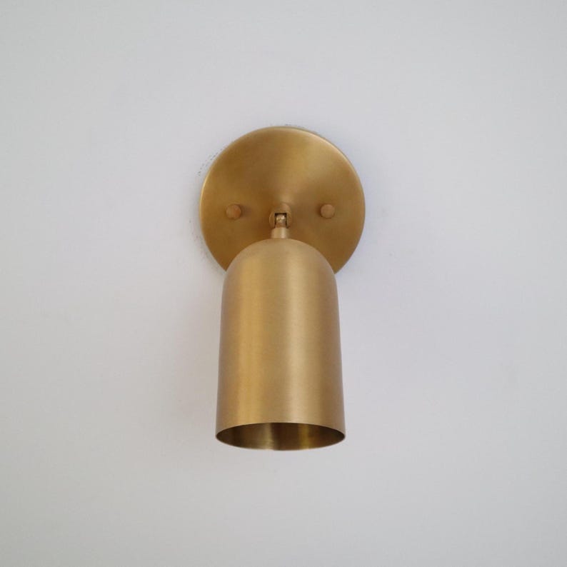 Minimalist Brass Wall Sconce – Sleek Modern Accent Light with Adjustable Shade